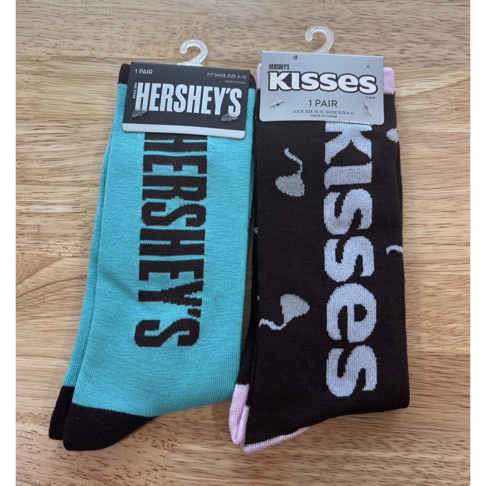 Hershey's Socks 2 Pair Size 6-12 Unisex